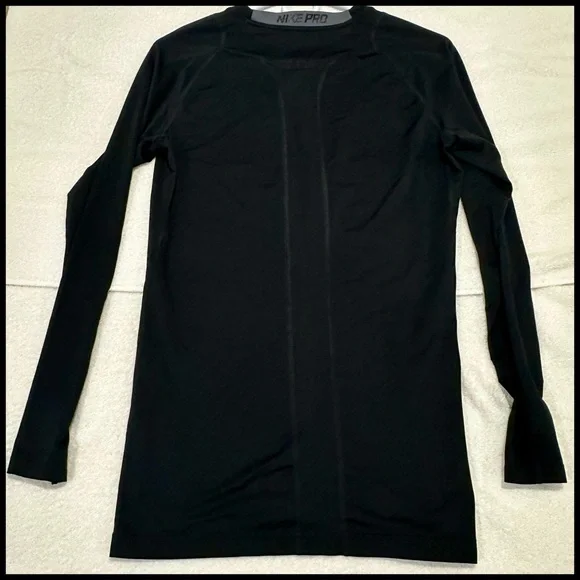 Nike DriFt 🏏🥅⛳️💯✅Long Sleeve Compression Shirt Large Black One Owner 👌🏼☀️🌟 - Picture 8 of 16